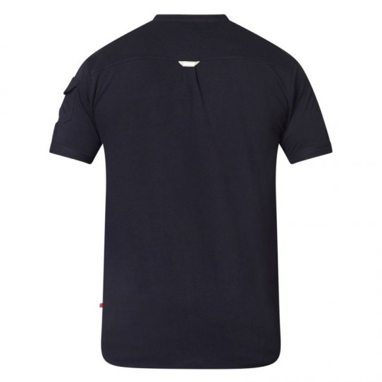 D555 Archer Collarless Shirt Black - Srajce - Moške srajce za Močnejše Postave