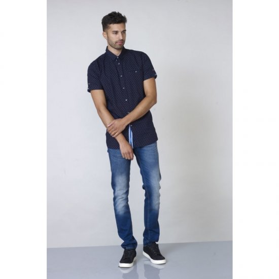D555 Kurt Printed Short Sleeve Shirt - Srajce - Moške srajce za Močnejše Postave