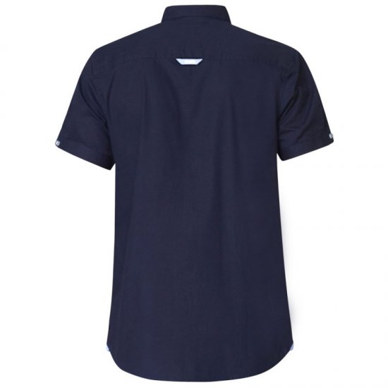 D555 Tim Short Sleeve Shirt Navy - Srajce - Moške srajce za Močnejše Postave