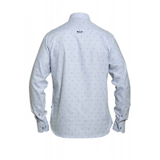 D555 Addington Printed Oxford Shirt Blue - Srajce - Moške srajce za Močnejše Postave