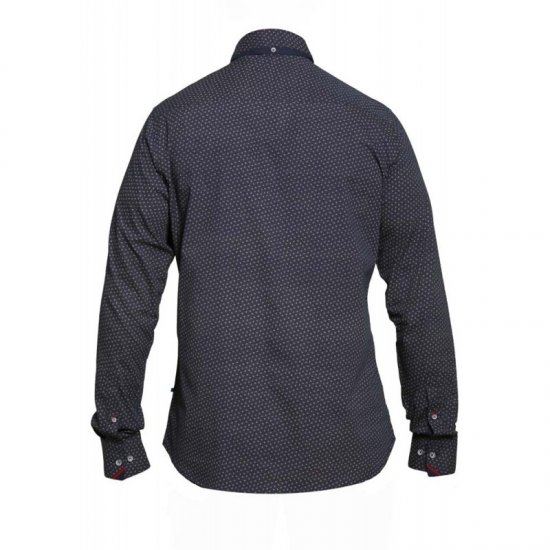 D555 Babworth Long Sleeve Shirt Navy - Srajce - Moške srajce za Močnejše Postave