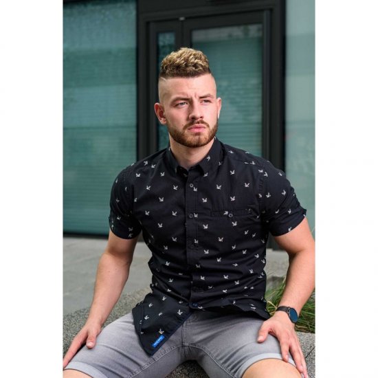 D555 Marley Shirt Black - Srajce - Moške srajce za Močnejše Postave