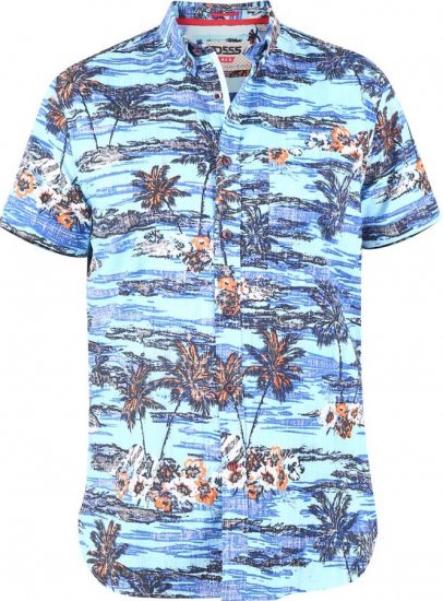 D555 CHARFORD Hawaiian Reverse Printed Shirt - Srajce - Moške srajce za Močnejše Postave