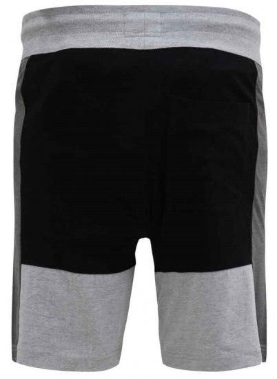 D555 Kirton Couture Elasticated Waistband Shorts Black/Charcoal - Trenirke & kratke trenirke - Moške Trenirke za Močnejše Postave