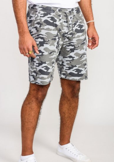 D555 Carlton Elasticated Waist Jersey Camo Shorts - Trenirke & kratke trenirke - Moške Trenirke za Močnejše Postave