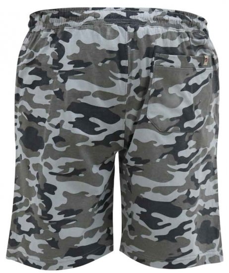 D555 Carlton Elasticated Waist Jersey Camo Shorts - Trenirke & kratke trenirke - Moške Trenirke za Močnejše Postave