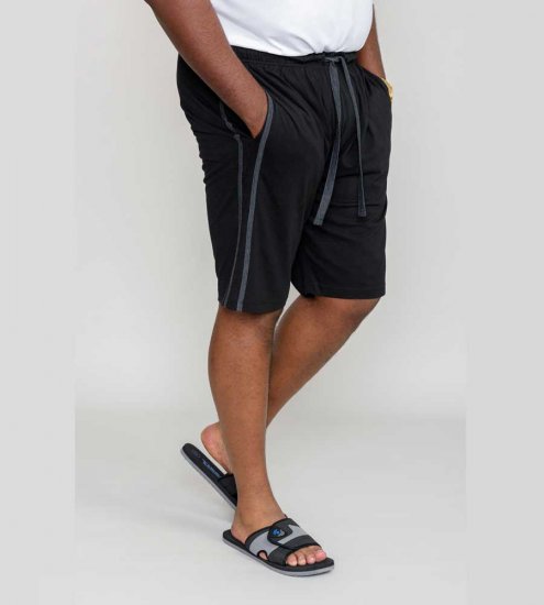 D555 Ryan Jersey Shorts 2-pack Black/Charcoal - Trenirke & kratke trenirke - Moške Trenirke za Močnejše Postave
