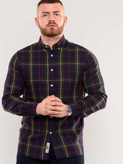 D555 Gladstone Check Button Down Collar Shirt - Srajce - Moške srajce za Močnejše Postave