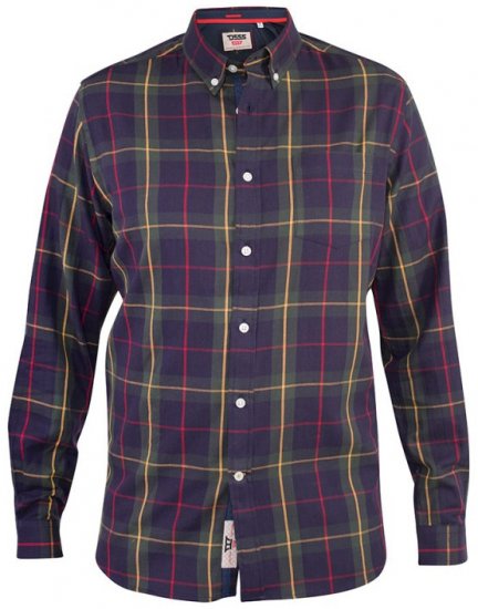 D555 Gladstone Check Button Down Collar Shirt - Srajce - Moške srajce za Močnejše Postave