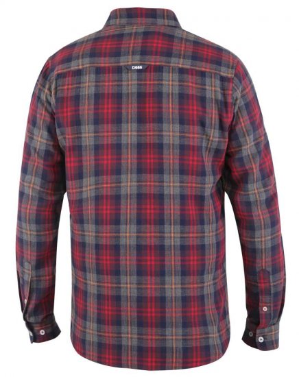 D555 Abbot LS Flannel Shirt - Srajce - Moške srajce za Močnejše Postave