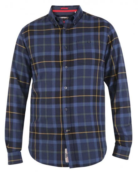D555 Helston LS Flannel Shirt - Srajce - Moške srajce za Močnejše Postave