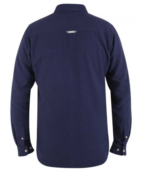 D555 Sennon LS Linen Mix Shirt - Srajce - Moške srajce za Močnejše Postave