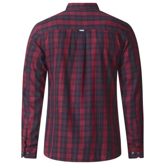 D555 Theo Long Sleeve Check Shirt - Srajce - Moške srajce za Močnejše Postave