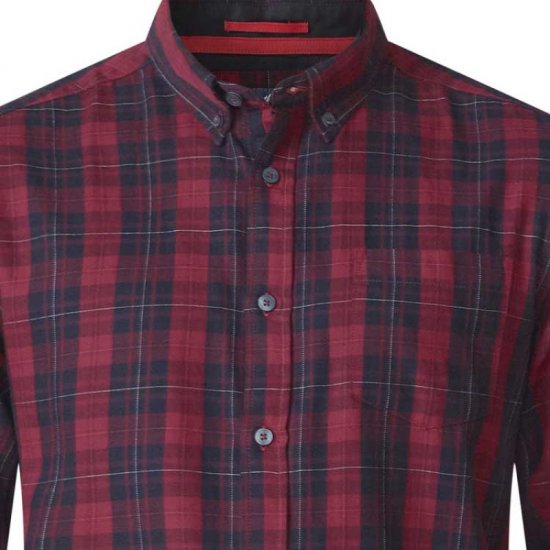 D555 Theo Long Sleeve Check Shirt - Srajce - Moške srajce za Močnejše Postave