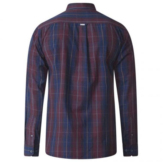 D555 Grady Long Sleeve Check Shirt - Srajce - Moške srajce za Močnejše Postave