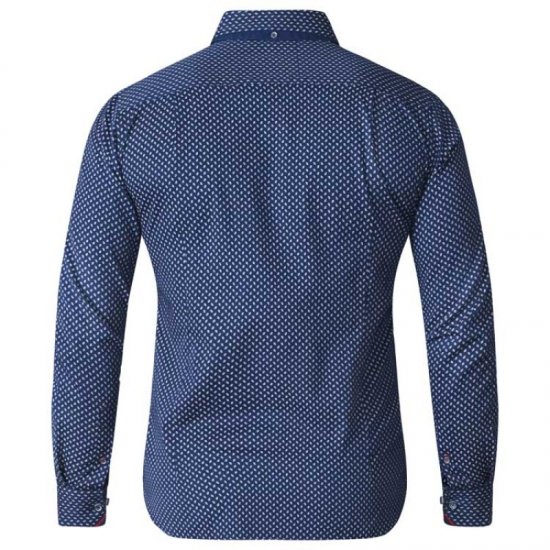 D555 Lavar Long Sleeve Diamond Printed Shirt - Srajce - Moške srajce za Močnejše Postave
