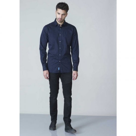 D555 Rashard Long Sleeve Printed Shirt - Srajce - Moške srajce za Močnejše Postave