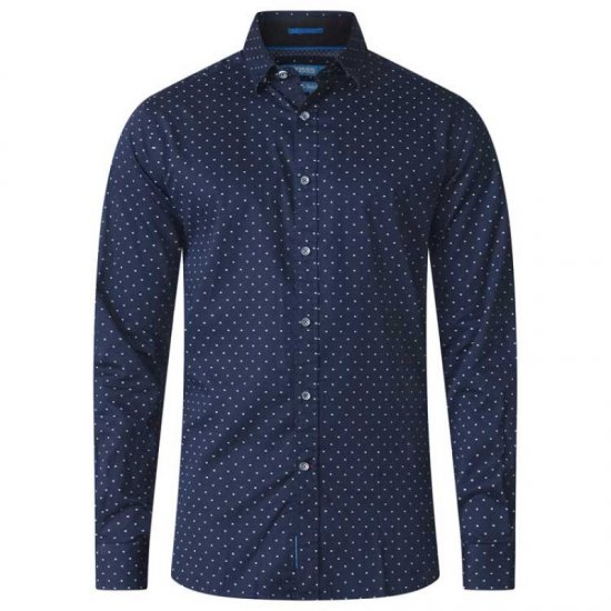 D555 Rashard Long Sleeve Printed Shirt - Srajce - Moške srajce za Močnejše Postave