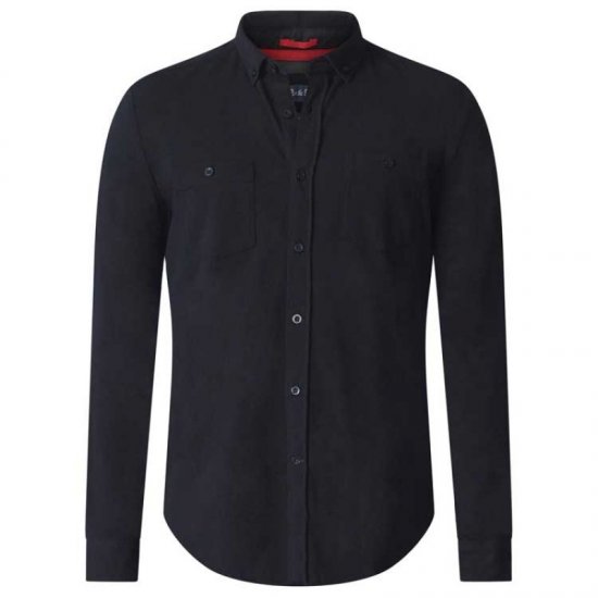 D555 Donnie Long Sleeve Jersey Shirt Black - Srajce - Moške srajce za Močnejše Postave