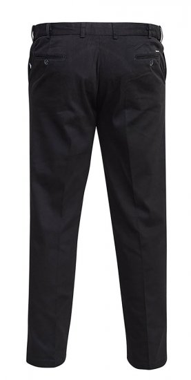 D555 Bruno Stretch Chino pants with Extenda Waist Black - Kavbojke & hlače - Moške Kavbojke in Hlače za Močnejše Postave