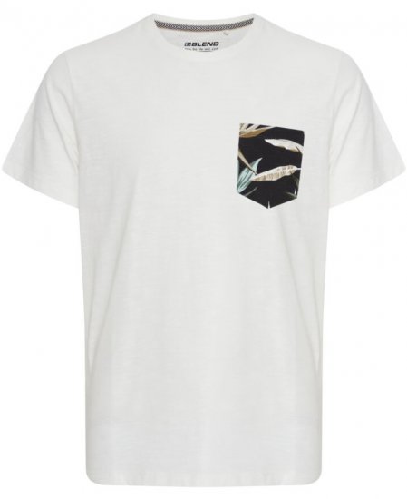 Blend 5038 T-shirt White - Kratke Majice - Moške kratke majice za močnejše postave