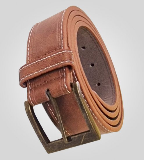 D555 Dylan Tan Bonded Leather Belt - Pasovi - Moški Pasovi Večje Velikosti