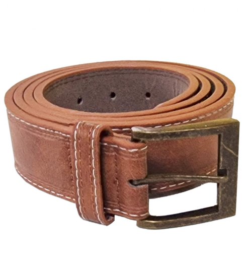 D555 Dylan Tan Bonded Leather Belt - Pasovi - Moški Pasovi Večje Velikosti