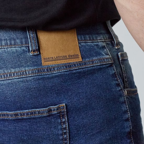 North Latitude Jeans Jack Navy Blue - Jakne - Moške bunde za Močnejše Postave