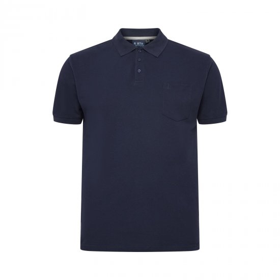 North Latitude Polo Navy Blue - Polo majice - Moške Polo Majice za Močnejše Postave