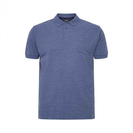 North Latitude Polo Blue Melange - Polo majice - Moške Polo Majice za Močnejše Postave