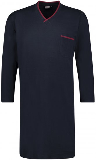 Adamo Bill Long Nightshirt Navy - Spodnje perilo & kopalne hlače - Moško Spodnje Perilo za močnejše postave