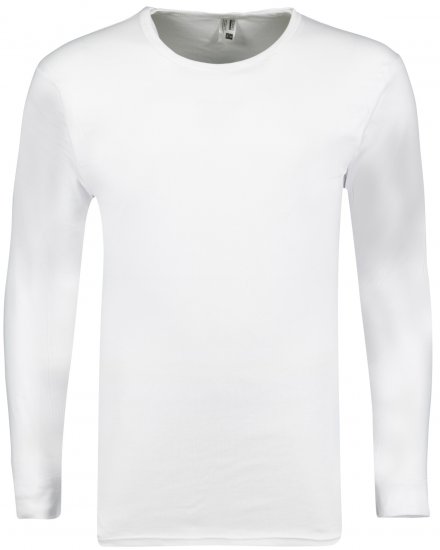 Adamo Royal Fine Ribbed Long sleeve Under-T-shirt White - Spodnje perilo & kopalne hlače - Moško Spodnje Perilo za močnejše postave