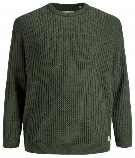 Jack & Jones JCOBRANDON Knit Forest - Puloverji & jopice - Moški Puloverji & Jopice za Močnejše Postave