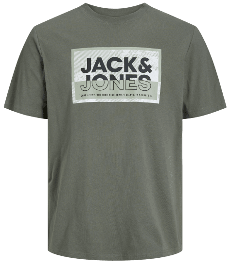 Jack & Jones JCOLOGAN T-Shirt Agave Green - Kratke Majice - Moške kratke majice za močnejše postave