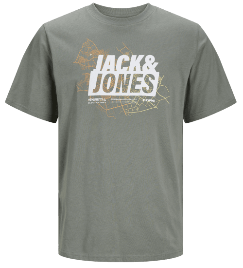 Jack & Jones JCOMAP LOGO T-Shirt Agave Green - Kratke Majice - Moške kratke majice za močnejše postave