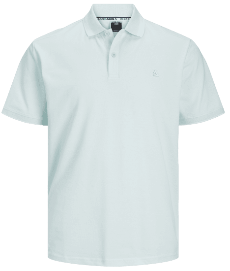 Jack & Jones JCOHASS LOGO Polo Soothing Sea - Polo majice - Moške Polo Majice za Močnejše Postave