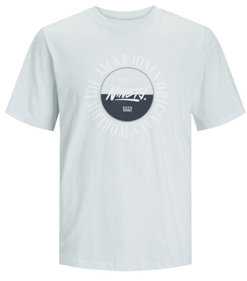 Jack & Jones JORCOBIN T-Shirt Skylight - Kratke Majice - Moške kratke majice za močnejše postave