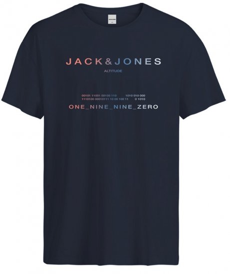 Jack & Jones JCORIOT T-Shirt Navy Blazer - Kratke Majice - Moške kratke majice za močnejše postave