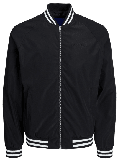 Jack & Jones JORLUCCA BOMBER Jacket Black - Jakne - Moške bunde za Močnejše Postave