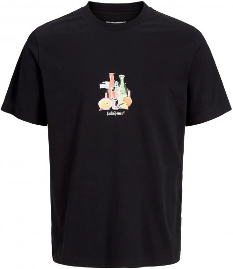 Jack & Jones Varenna Crew Neck T-Shirt Black - Kratke Majice - Moške kratke majice za močnejše postave