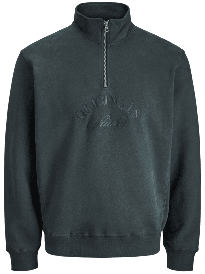 Jack & Jones Bleecker Branding High Neck Sweatshirt Forest River - Puloverji & jopice - Moški Puloverji & Jopice za Močnejše Postave