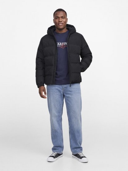 Jack & Jones Sage Prešita jakna Črna - Jakne - Moške bunde za Močnejše Postave