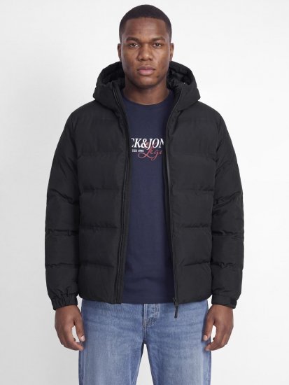 Jack & Jones Sage Prešita jakna Črna - Jakne - Moške bunde za Močnejše Postave