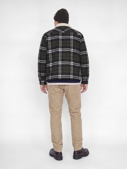 Jack & Jones Zac Teddy Srajčna jakna Zelena - Jakne - Moške bunde za Močnejše Postave