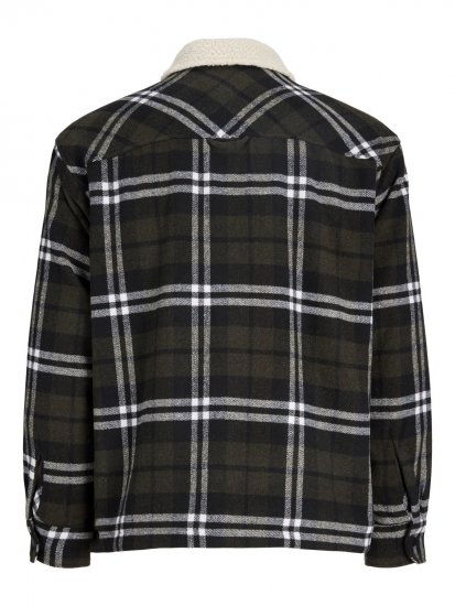 Jack & Jones Zac Teddy Srajčna jakna Zelena - Jakne - Moške bunde za Močnejše Postave