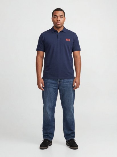 Jack & Jones Rush polo majica 2 kos črna/mornarska - Polo majice - Moške Polo Majice za Močnejše Postave
