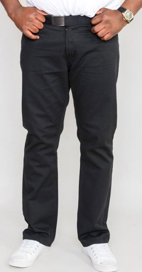 Duke Mario Bedford cord-pants Black TALL SIZES - MOŠKA OBLAČILA MT-6XLT - DALJŠI kroji