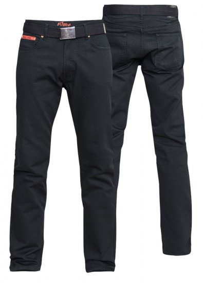 Duke Mario Bedford cord-pants Black TALL SIZES - MOŠKA OBLAČILA MT-6XLT - DALJŠI kroji