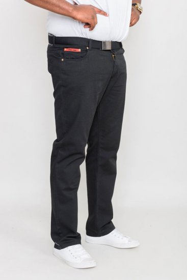 Duke Mario Bedford cord-pants Black TALL SIZES - MOŠKA OBLAČILA MT-6XLT - DALJŠI kroji