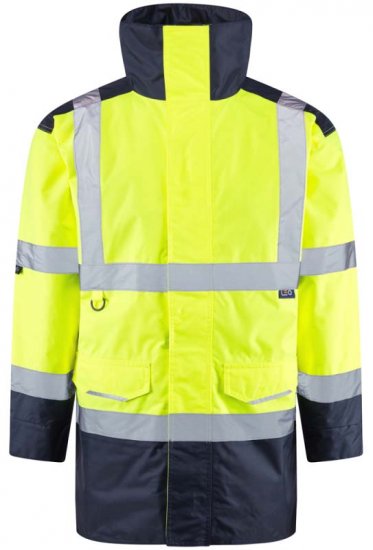 Leo Tawstock Warm Quilted Anorak Hi-Vis Yellow/Navy - Delovne obleke - Delovne Obleke Močnejše postave